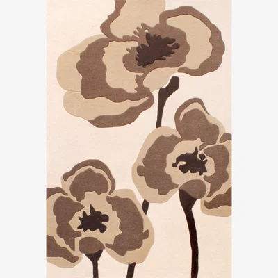 The Rug Seller Poppie rugs in Beige Brown by URCO&nbsp;75x150cm