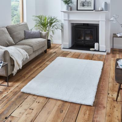 The Rug Seller Teddy Shaggy Rugs in Ivory
