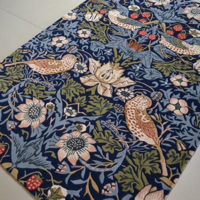 The Rug Seller Strawberry Thief Rugs 027708 Indigo by William Morris