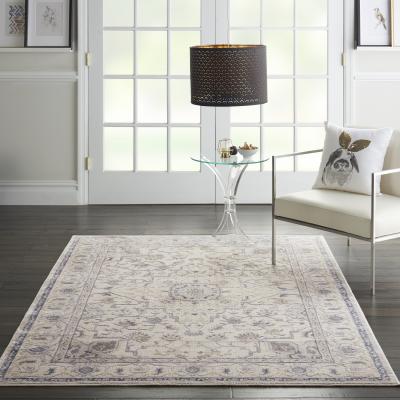 The Rug Seller Silky Textures Rugs SLY08 by Nourison in Ivory Grey