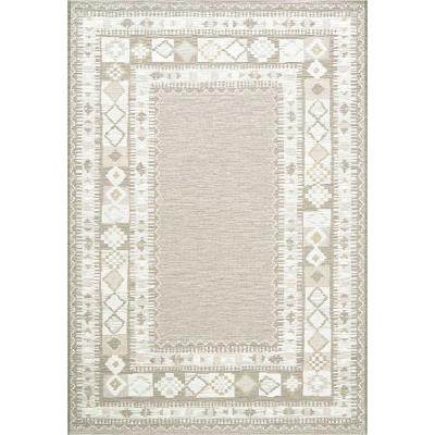 The Rug Seller Cabana 84001 8001 Boho Flatweave Rug in Beige