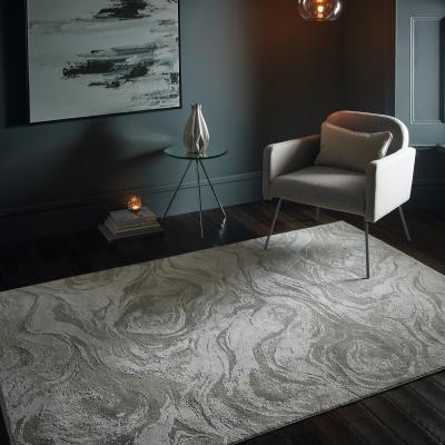 The Rug Seller Lavico Swirling Marble Rug by Clarke & Clarke in Champagne Beige120x170cm