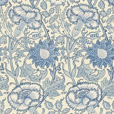 The Rug Seller Pink and Rose Wallpaper 212567 by Morris & Co in Indigo Blue&nbsp;Roll