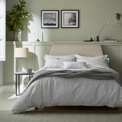 The Rug Seller Silva Organic Cotton Bedding Duvet Cover and Pillowcase By Murmur in Cloud Grey&nbsp;260x220cm