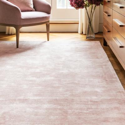 The Rug Seller Blade Plain Rugs in Pink- Silky Viscose Pile&nbsp;200x290cm