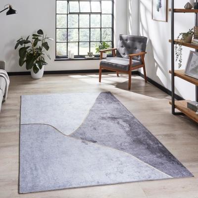 The Rug Seller Force K7279 Abstract Rugs in Grey Gold