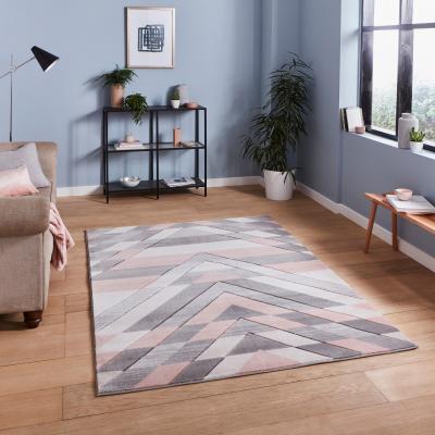 The Rug Seller Pembroke Rugs G2075 in Grey and Rose160x220cm