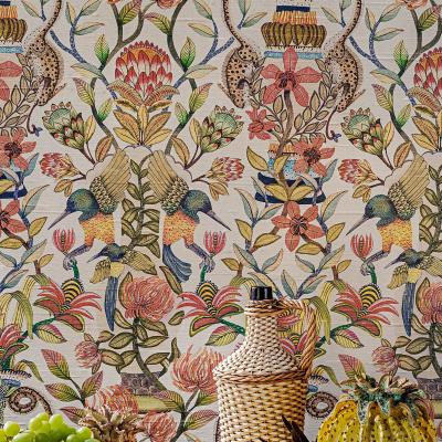 The Rug Seller Luxury Protea Garden Silk Wallpaper 119 10045 by Cole & Son in Multicolour&nbsp;Roll