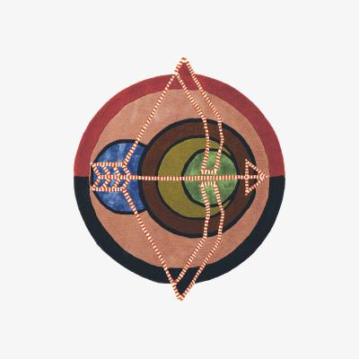 The Rug Seller Zodiac Sagittarius Star Sign Circle Round Wool Rugs 161905 by Ted Baker