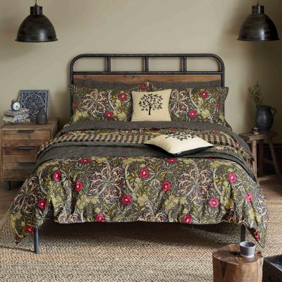 The Rug Seller Morris Seaweed Bedding Duvet Cover and Pillowcase By Morris & Co in Black&nbsp;40x40cm