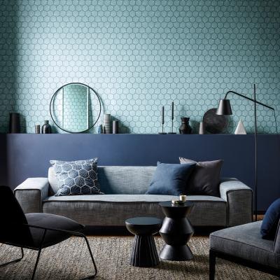 The Rug Seller Aikyo Geometric Wallpaper 111920 by Scion in Coast Blue&nbsp;Roll