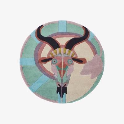 The Rug Seller Zodiac Capricorn Star Sign Circle Round Wool Rugs 162005 by Ted Baker