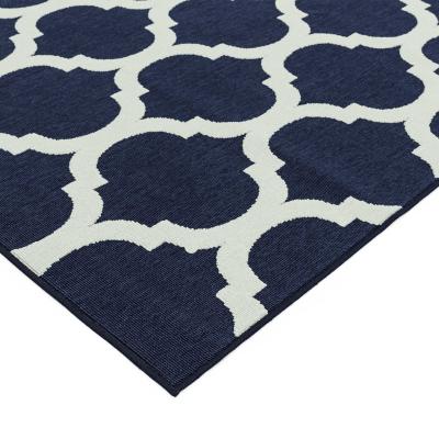 The Rug Seller Antibes Trellis Outdoor Rugs in AN02 Blue