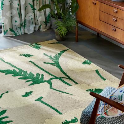 The Rug Seller Poppy Pop 124807 Wool Rugs by Scion in Parchment Gecko200x280cm
