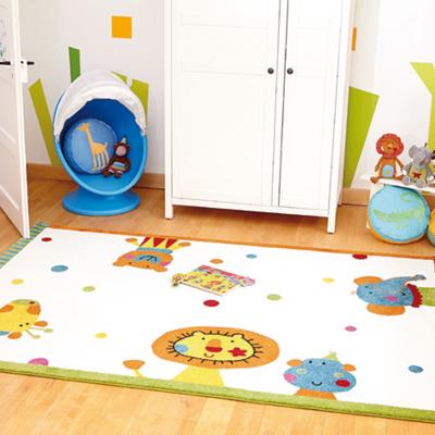 The Rug Seller Animal Festival Rug in White 0525 01