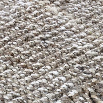 The Rug Seller Lagos Jute Fringe Rug in Grey
