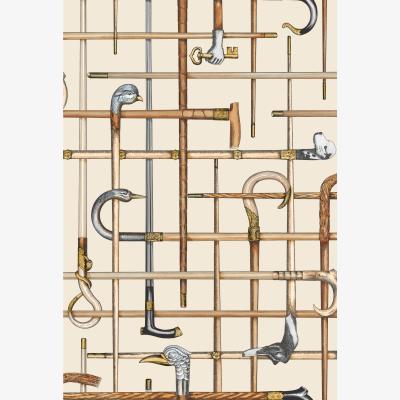 The Rug Seller Bastoni Wallpaper 14026 by Cole & Son in Cream Beige &nbsp;Roll