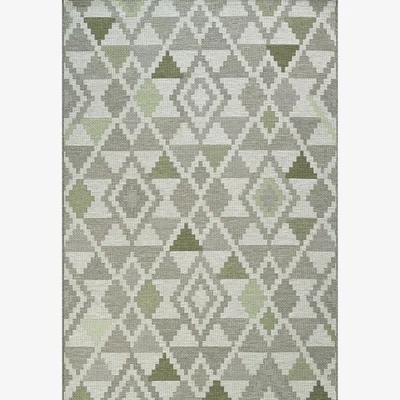 The Rug Seller Brighton Flatweave Indoor Outdoor Rugs 98053 4024 in Grey Green160x230cm