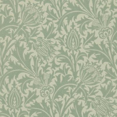 The Rug Seller Thistle Wallpaper 210481 by Morris & Co in Eggshell Ivory White&nbsp;Roll