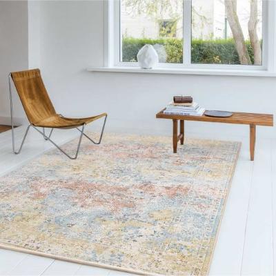 The Rug Seller Grandeur Traditional Medallion rug in Distressed Pastel Multicolour