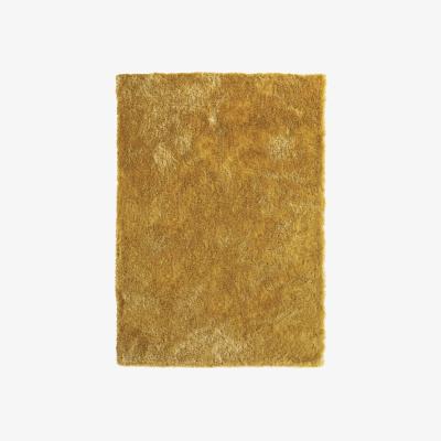 The Rug Seller Shimmer Shaggy Dazzle Glamour Modern Rugs in Ochre