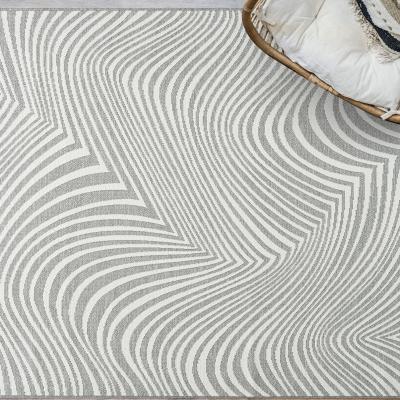 The Rug Seller Brighton Flatweave Indoor Outdoor Rugs 98038 3062 in Grey120x170cm
