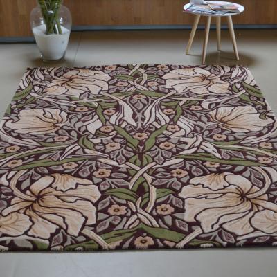The Rug Seller Pimpernel Rugs 028805 Aubergine by William Morris