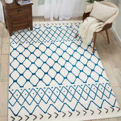 The Rug Seller Kamala Rugs DS500 by Nourison in White and Blue&nbsp;160x221cm