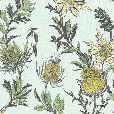 The Rug Seller Thistle Wallpaper 14042 by Cole & Son in Lemon Olive Duck EggRoll