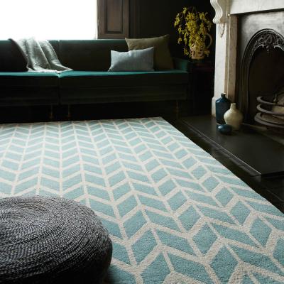 The Rug Seller Arlo Chevron Rugs AR05 in Blue