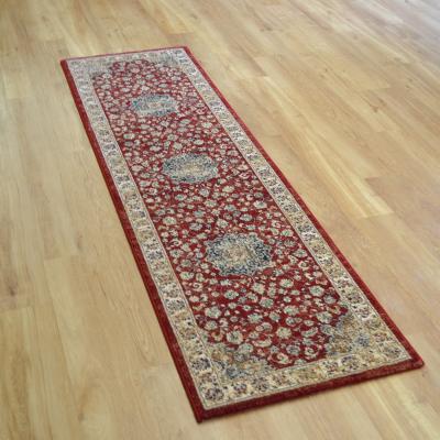 The Rug Seller Da Vinci Traditional Medallion 57559 1494 Runner Rugs in Red&nbsp;67x230cm