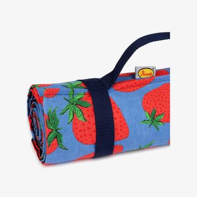 The Rug Seller Strawberry Picnic Blanket by Anorak in Red145x250cm