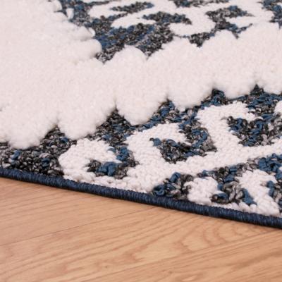 The Rug Seller Skandi Malmo Kelim Textured Boho Rug in Anthra White