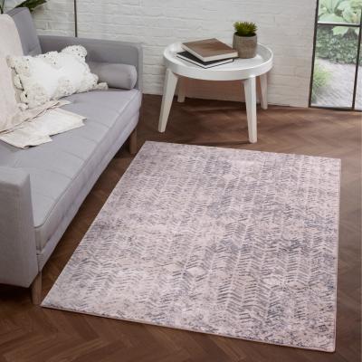 The Rug Seller Arabella Noble Chevron Textured Modern Rug in Cream