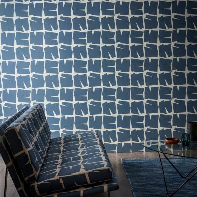 The Rug Seller Moqui Geometric Wallpaper 111806 by Scion in Denim Blue&nbsp;Roll