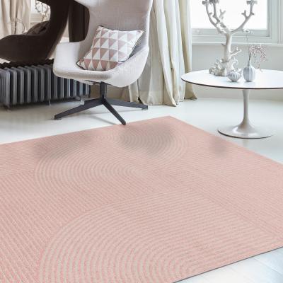 The Rug Seller Muse MU17 Geometric Stripe Woven Rugs in Pink