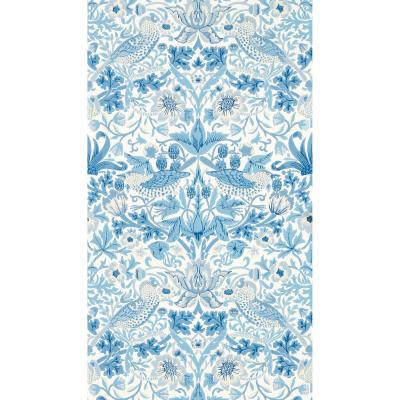 The Rug Seller Simply Strawberry Thief Wallpaper 217058 by Morris & Co in Woad Blue&nbsp;Roll
