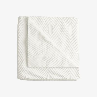 The Rug Seller Azora Quilted Throw by Bedeck of Belfast in White&nbsp;220x240cm