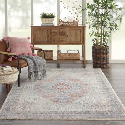 The Rug Seller Homestead Rugs HMS03 in Blue Grey by Nourison
