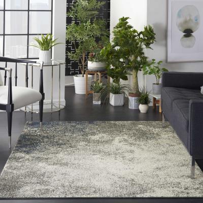 The Rug Seller Passion PSN10 Abstract Modern Rugs in Charcoal Grey Ivory