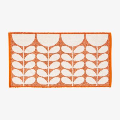 The Rug Seller Sunflower Bath Mat by Orla Kiely in Sunset Orange50x90cm