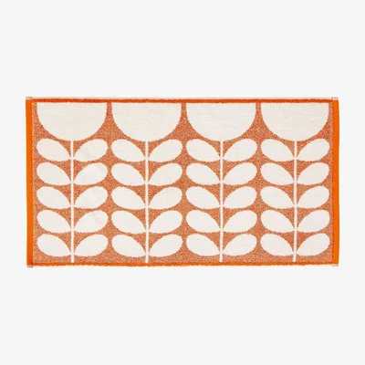 The Rug Seller Sunflower Bath Mat by Orla Kiely in Sunset Orange50x90cm