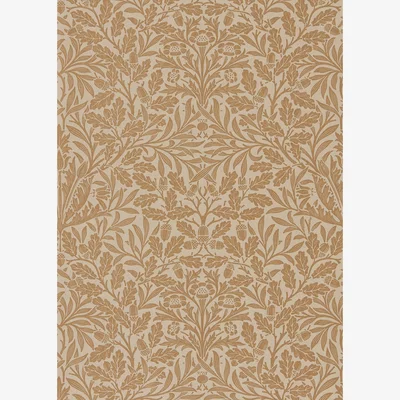 The Rug Seller Pure Acorn Wallpaper 216041 by Morris & Co in Gilver Copper&nbsp;Roll