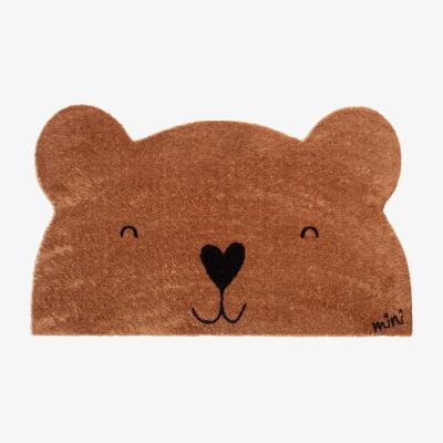 The Rug Seller Filip Teddy Bear Washable Kids Floor Mats in Brown&nbsp;67x110cm