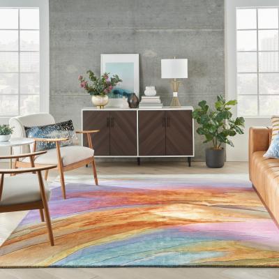The Rug Seller Prismatic Abstract Rugs PRS25 by Nourison in Multi236x297cm