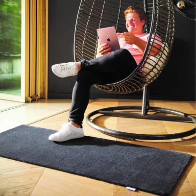 The Rug Seller Sense Plain Washable Rug in Charcoal Grey&nbsp;50x75cm