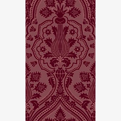 The Rug Seller Pugin Palace Flock Wallpaper 116 9034 by Cole & Son in Claret RedRoll