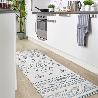 The Rug Seller Origins Washable Nomad Aztec Geometric Runner Rug in Grey&nbsp;67x200cm