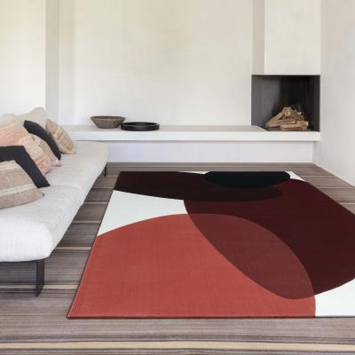 The Rug Seller Tiago 47001 AF101 Geometric Rugs in Burgundy Red&nbsp;135x200cm