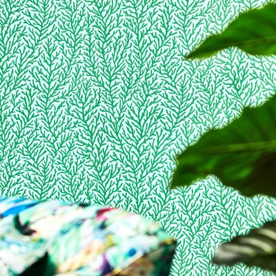 The Rug Seller Atoll Wallpaper 112769 by Harlequin in Seaglass Emerald&nbsp;Roll